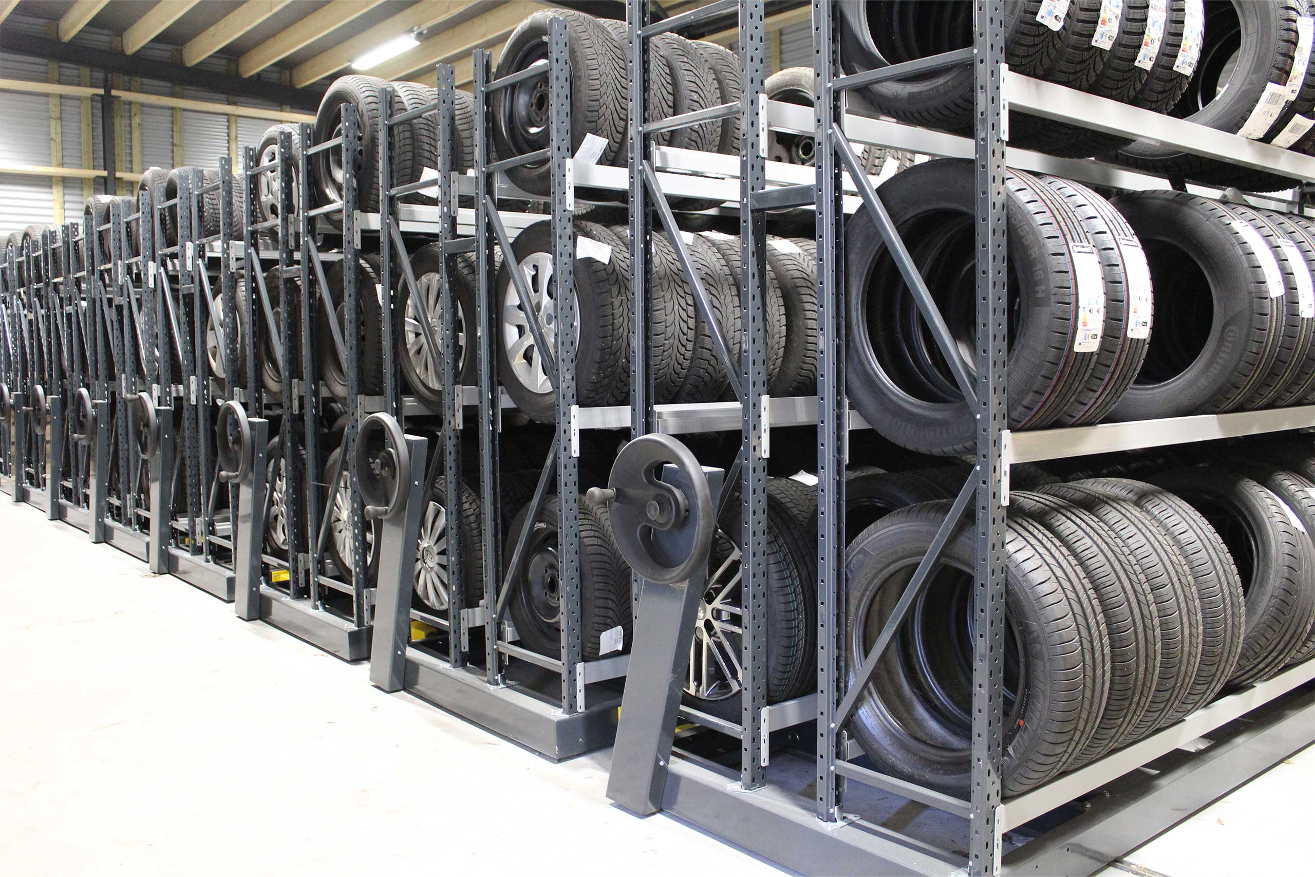 Dækreoler med mobile baser